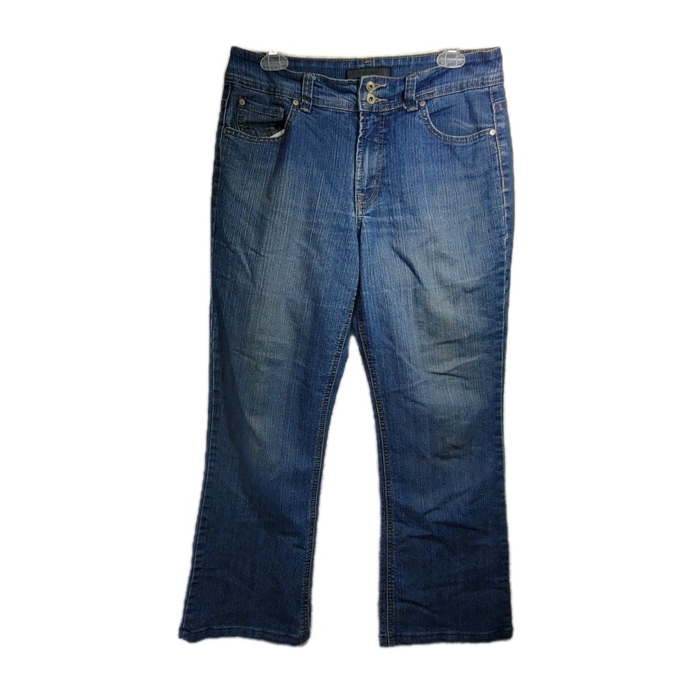 Nine West Jeans Womens Size 10 Bootcut Blue Double Button